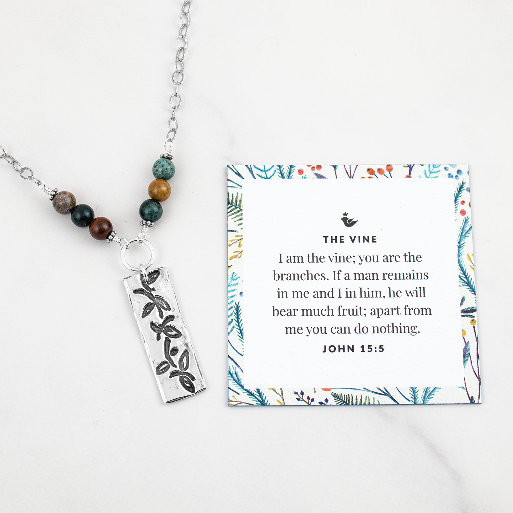 Vine Ocean Jasper Necklace - Holly Lane