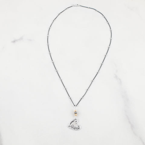 Petite I Thank My God Heart Necklace