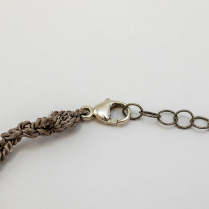 Gray Crocheted Beaded Chain