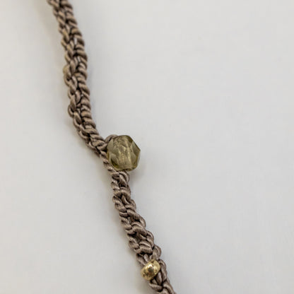 Gray Crocheted Beaded Chain