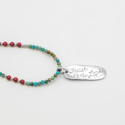 Three Arrows Beaded Necklace