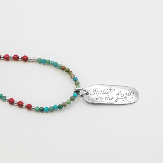 Three Arrows Beaded Necklace