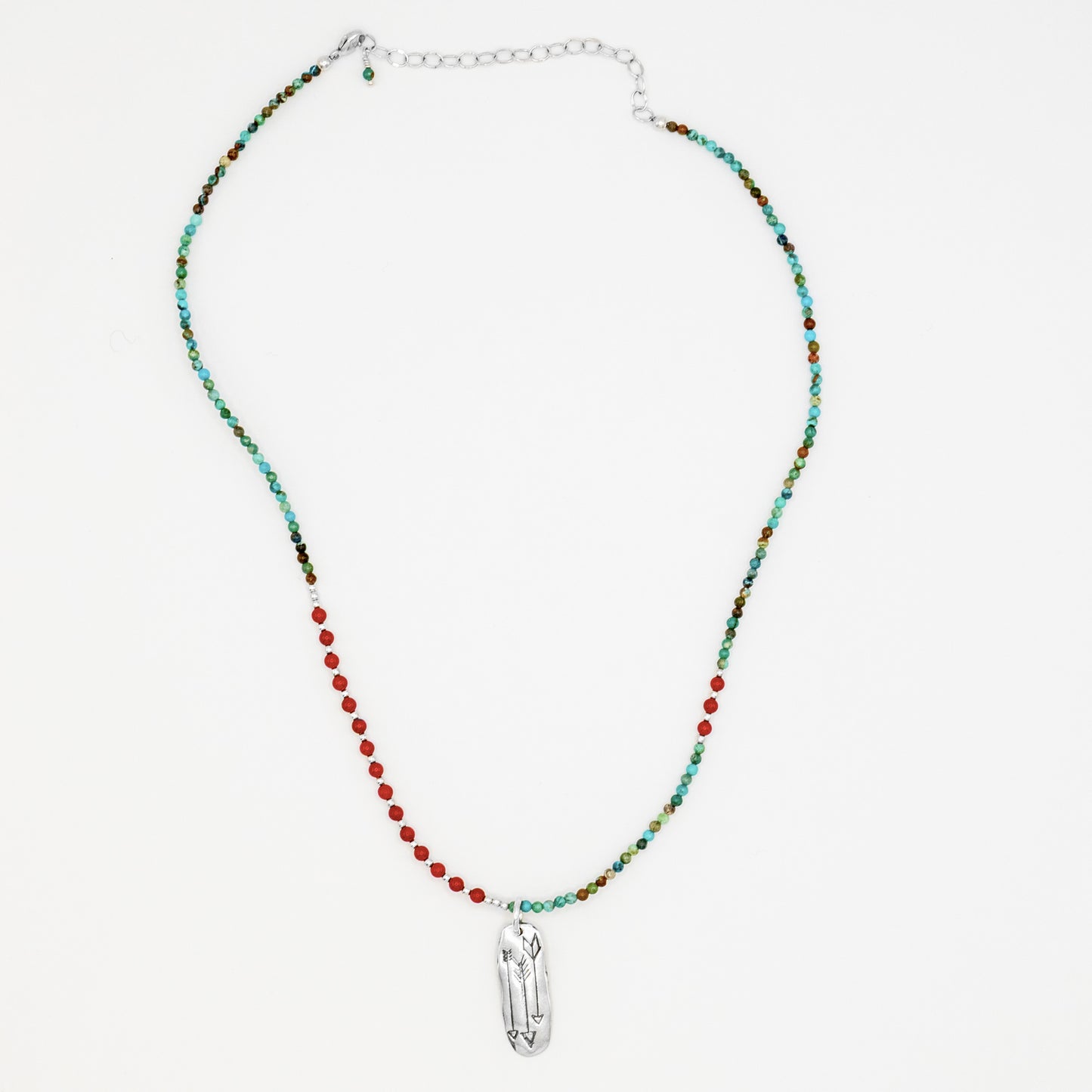 Three Arrows Beaded Necklace