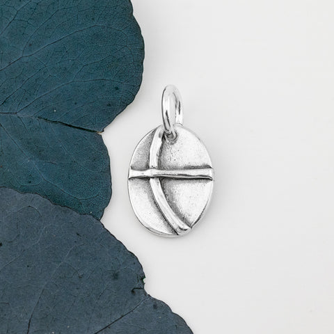 Carved Cross Charm - Holly Lane