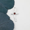 Floating Cross Pendant Garnet