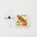 Floating Cross Pendant Garnet