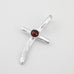 Floating Cross Pendant Garnet