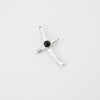 Floating Cross Pendant Black Onyx