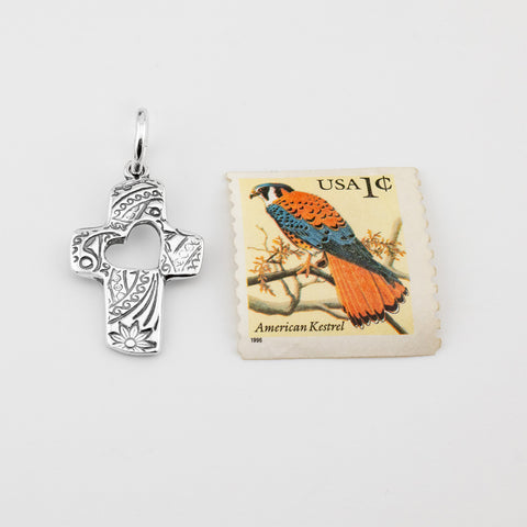 Jesus Loves me Cutout Heart Pendant