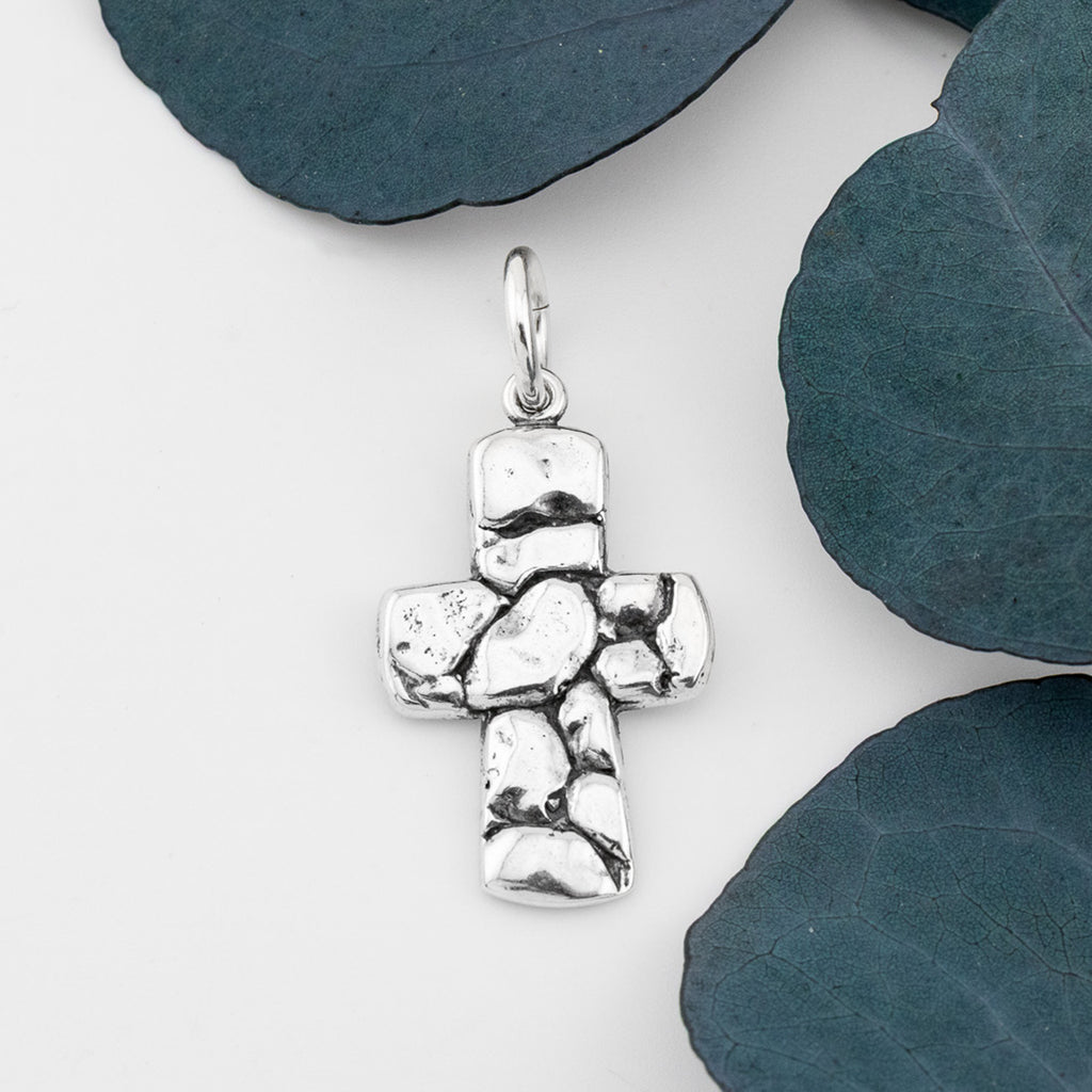 Jesus is my Rock Cross Pendant