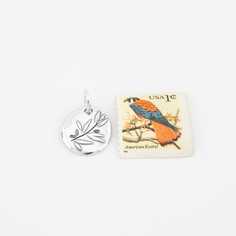 Oval Olive Branch Pendant