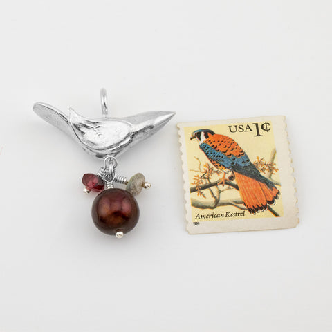 Garnet Bird Pendant