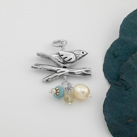 Bird on a Branch Pendant - Holly Lane