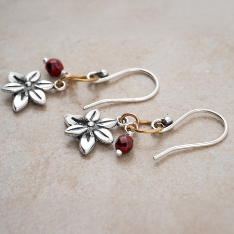 Poinsettia Earrings