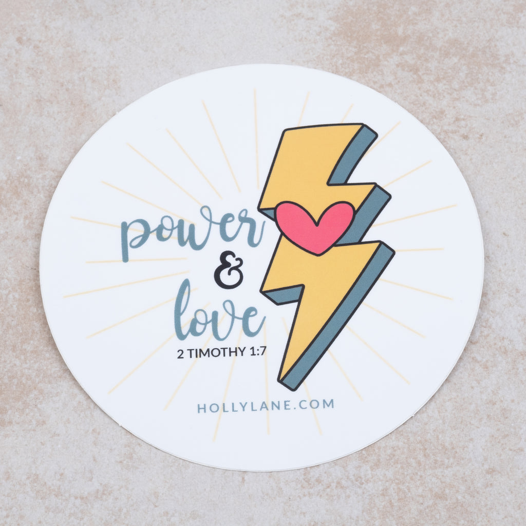 Power and Love Sticker