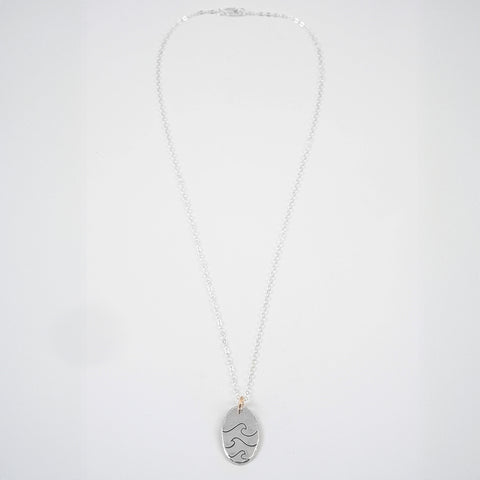 Simple Be Still Oval Necklace