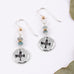 Aquamarine Compass Earrings - Holly Lane