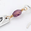 Amethyst Feather Earrings