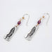 Amethyst Feather Earrings