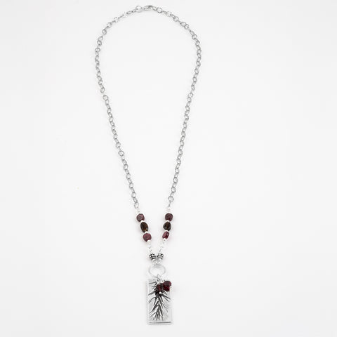 Garnet Evergreen Necklace