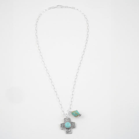 Turquoise Beauty of the Cross Necklace
