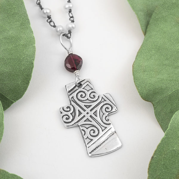 Patterned Beauty of the Cross Necklace