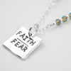 Crystal Faith Over Fear Necklace