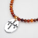 Beaded Rugged Cross Necklace