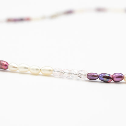 Pearl Beaded Grace Cross Necklace