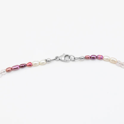 Pearl Beaded Grace Cross Necklace