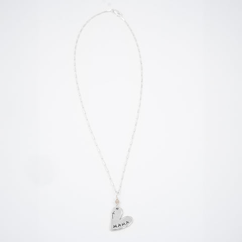 Moonstone Mother's Heart Necklace