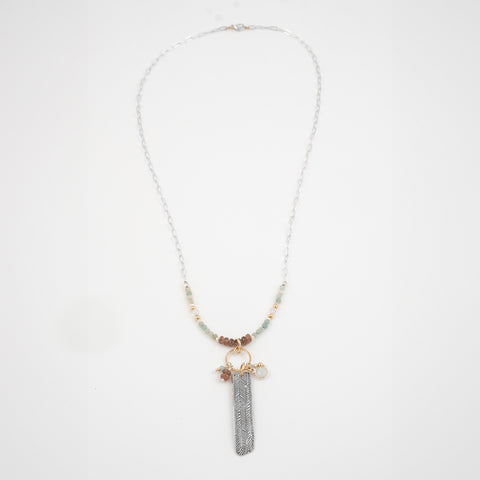 Andalusite Feather Necklace