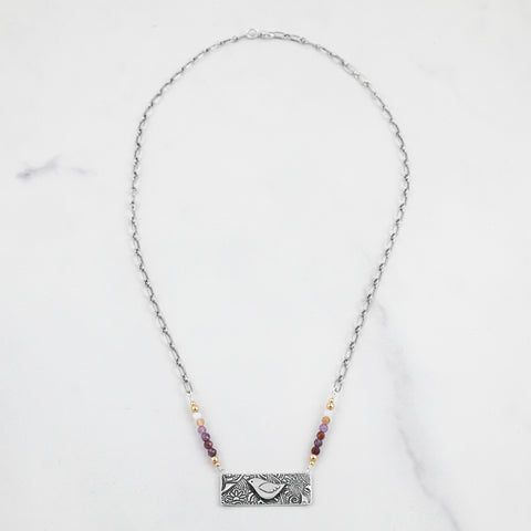 Pink Gradient Birds of the Air Necklace