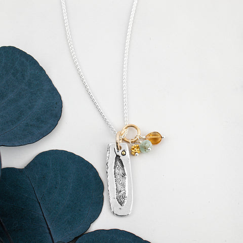 Feather Cluster Necklace - Holly Lane