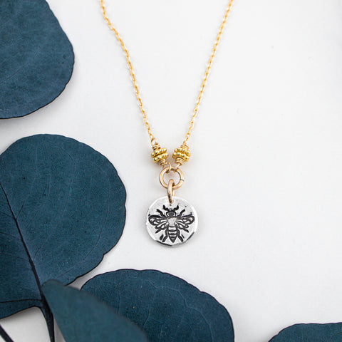 Petite Bee Necklace - Holly Lane