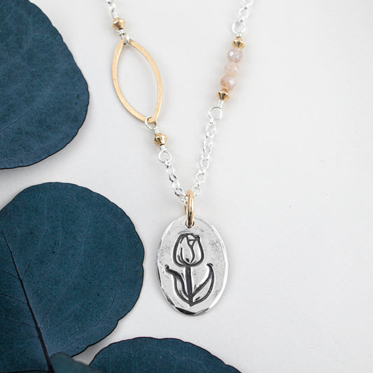 Moonstone You Are Enough Necklace - Holly Lane