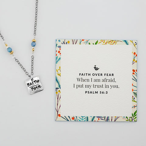 Petite Faith Over Fear Necklace