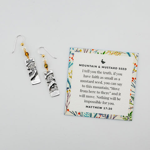 Mountain & Mustard Seed Earrings