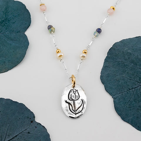 Simple Beaded You Are Enough Necklace