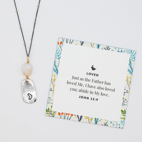 White Jasper Loved Necklace