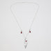 Garnet Feather Necklace