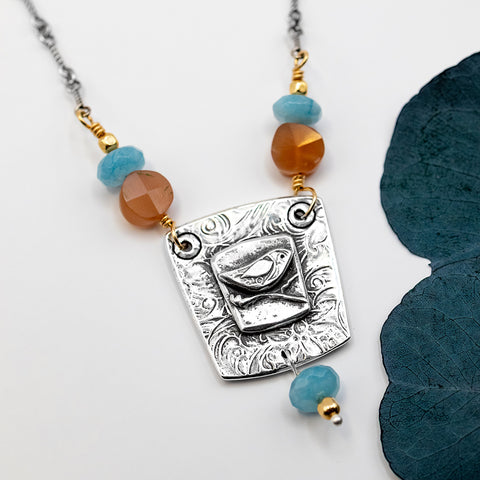 Birds of the Air Tablet Necklace