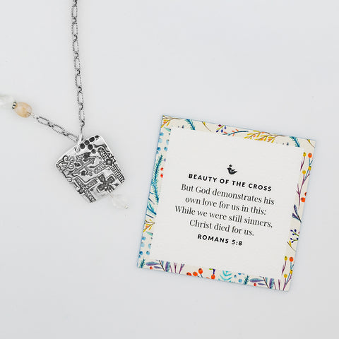 Beauty of the Cross Tablet Necklace