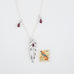 Garnet Feather Necklace