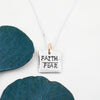 Square Faith Over Fear Necklace - Holly Lane