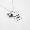 Faith Over Fear Blue Cluster Necklace - Holly Lane