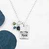 Faith Over Fear Blue Cluster Necklace - Holly Lane