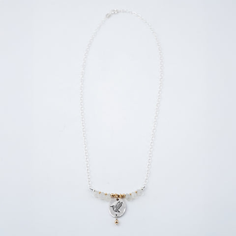 Hummingbird Moonstone Necklace