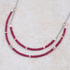 Double-Stranded Rubies Necklace