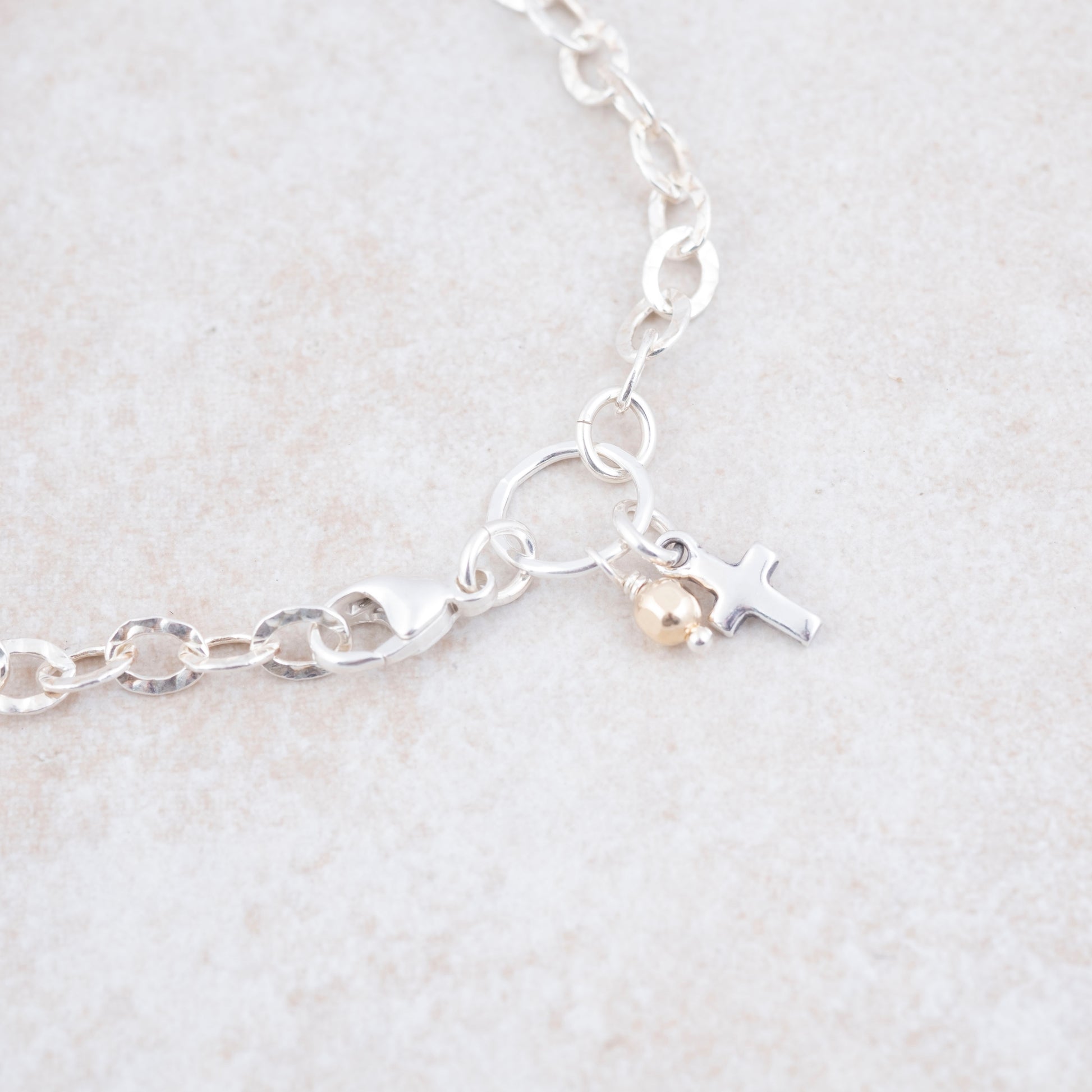 Tiny Cross Bracelet - Holly Lane
